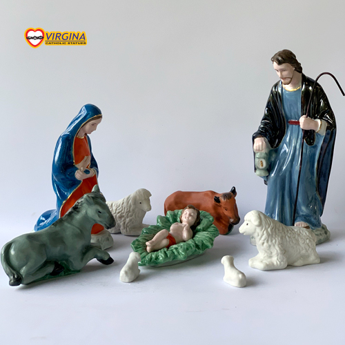 Bộ tượng Noel 9 tượng - Tượng Sứ
