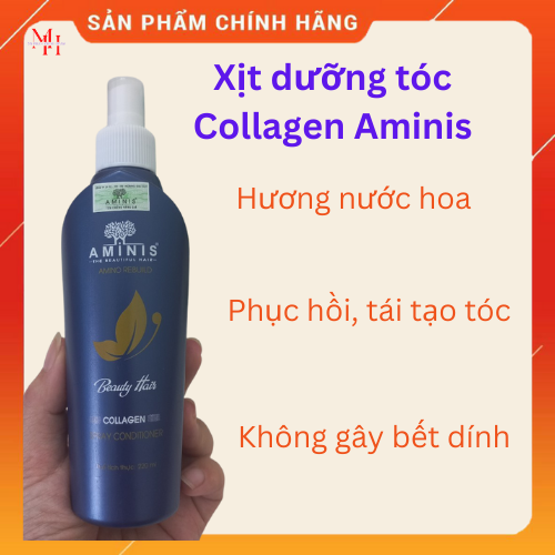 Xịt dưỡng phục hồi chăm sóc tóc Aminis 220ml