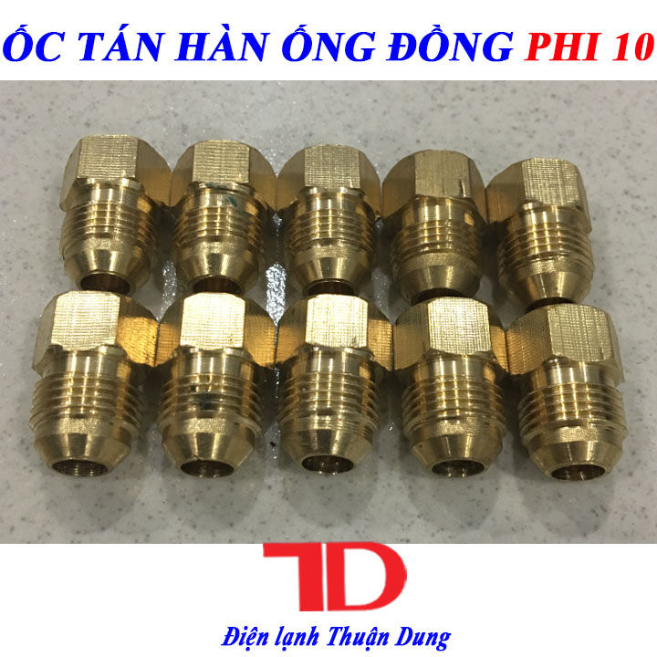 Combo 10 ốc tán ống đồng răng ngoài phi 10 - Điện Lạnh Thuận Dung