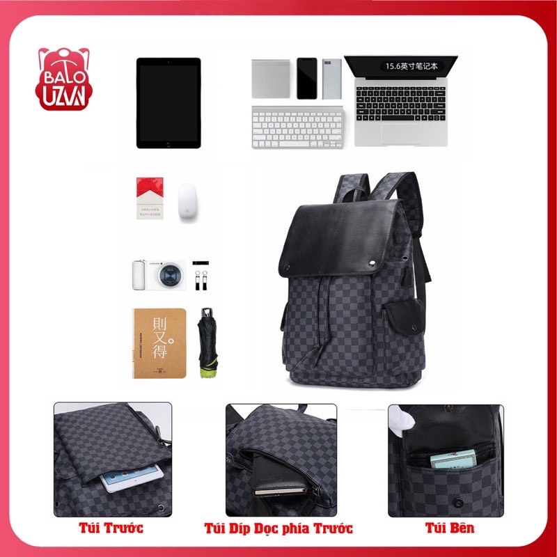 Balo da nam nữ đi học Ulzzang basic chống nước cặp du lịch Unisex Hàn Quốc đựng laptop cho học sinh, sinh viên BL27