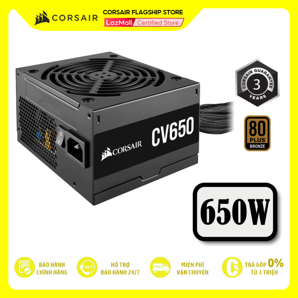 Bảng giá Nguồn máy tính CORSAIR CV650 - 80 Plus Bronze Phong Vũ