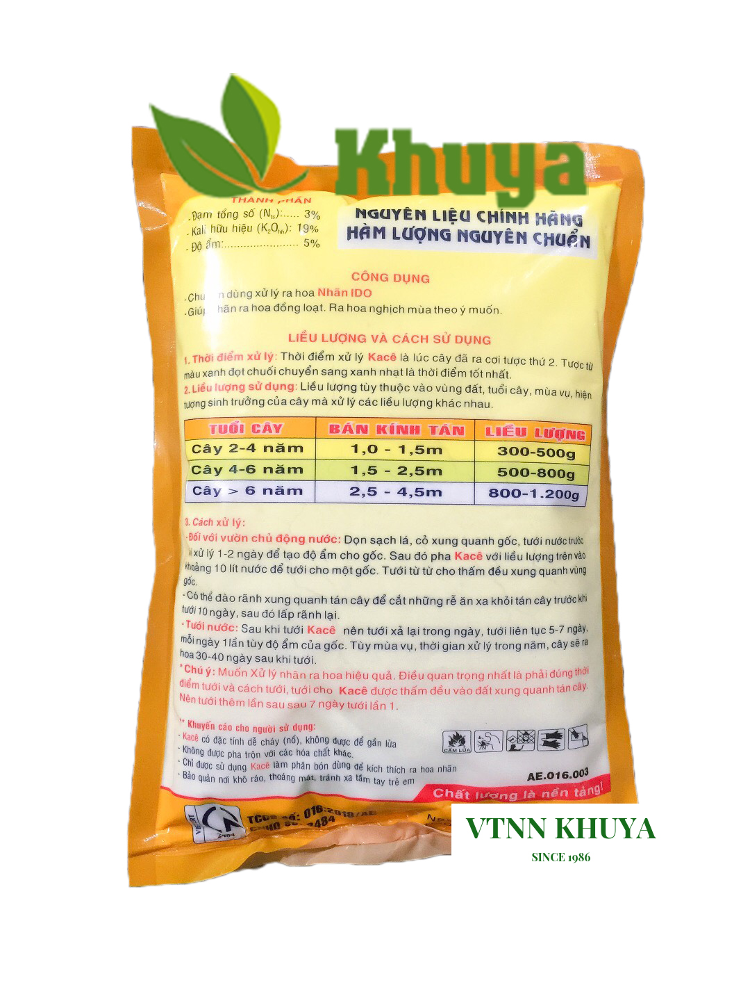 Phân bón Kích Thích Ra Hoa Nhãn IDO Kacê 1kg