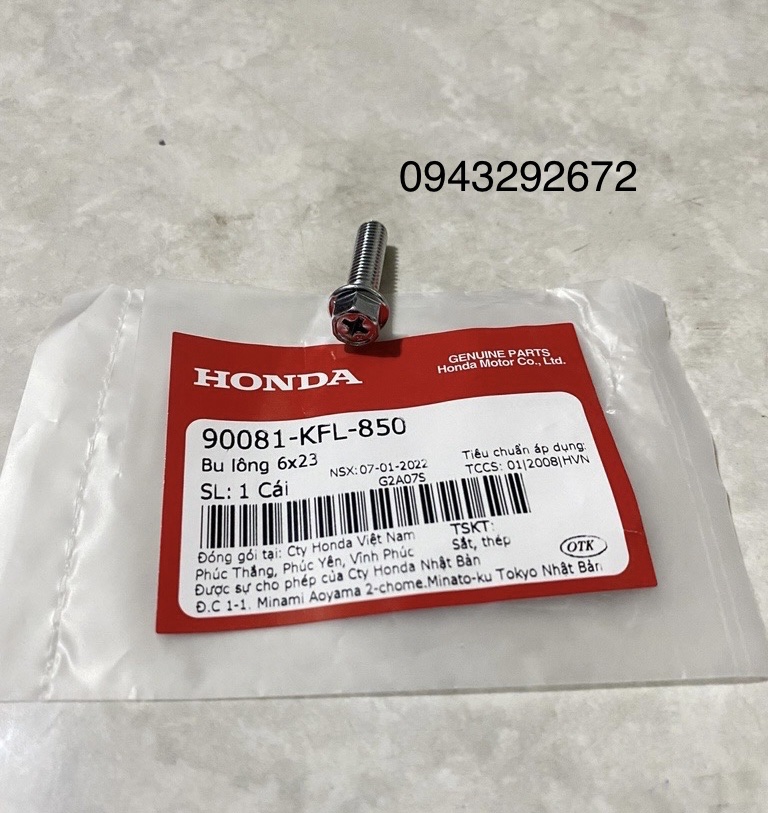 ôc Cần Khởi Động Dream, Wave, Fu Honda ( 92101060220A )