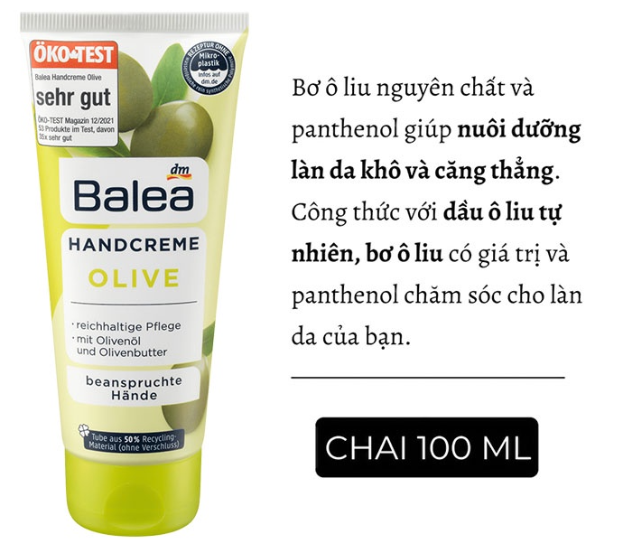 Nội Địa Đức - Kem Dưỡng Da Tay Balea Handcreme 100ml