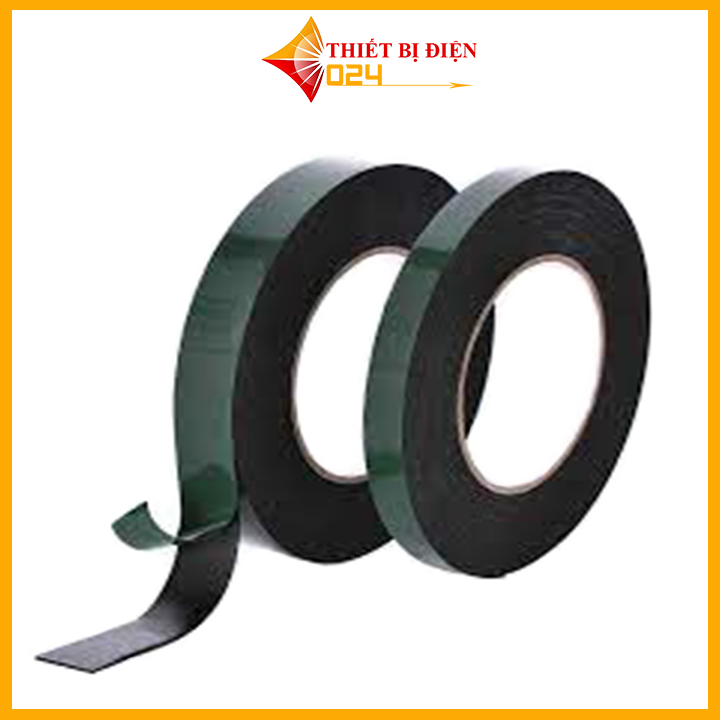 Băng dính 2 mặt 2cm màu xanh siêu dính
