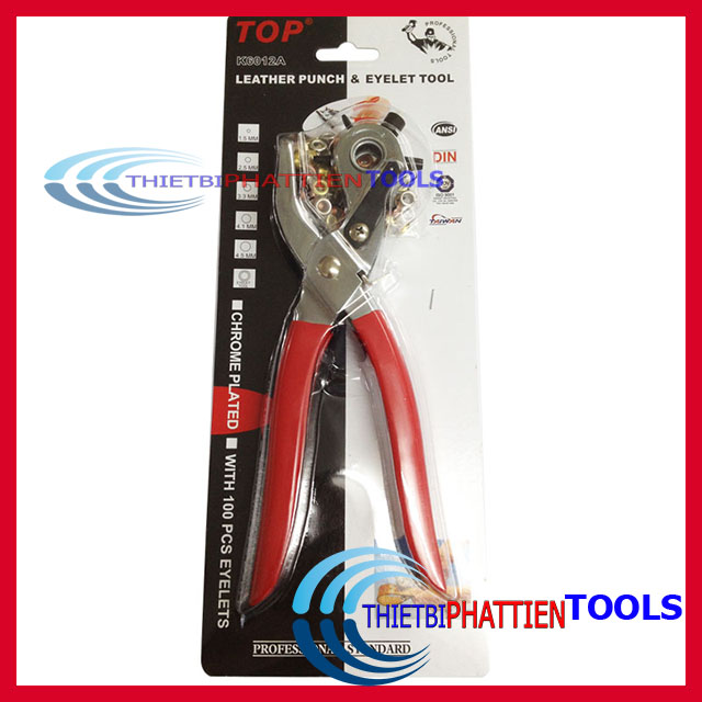 [HCM]Kềm Bấm Nịt, Kìm Bấm Lỗ Khoen Dây Nịch Túi Xách Đồng Hồ Thắt Lưng Cao Cấp TOP (Tặng kèm khoen) K6012A Chính Hãng