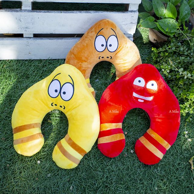 Gối kê đầu, gối kê cổ - gối ngủ hình chữ u cao cấp - sâu larva