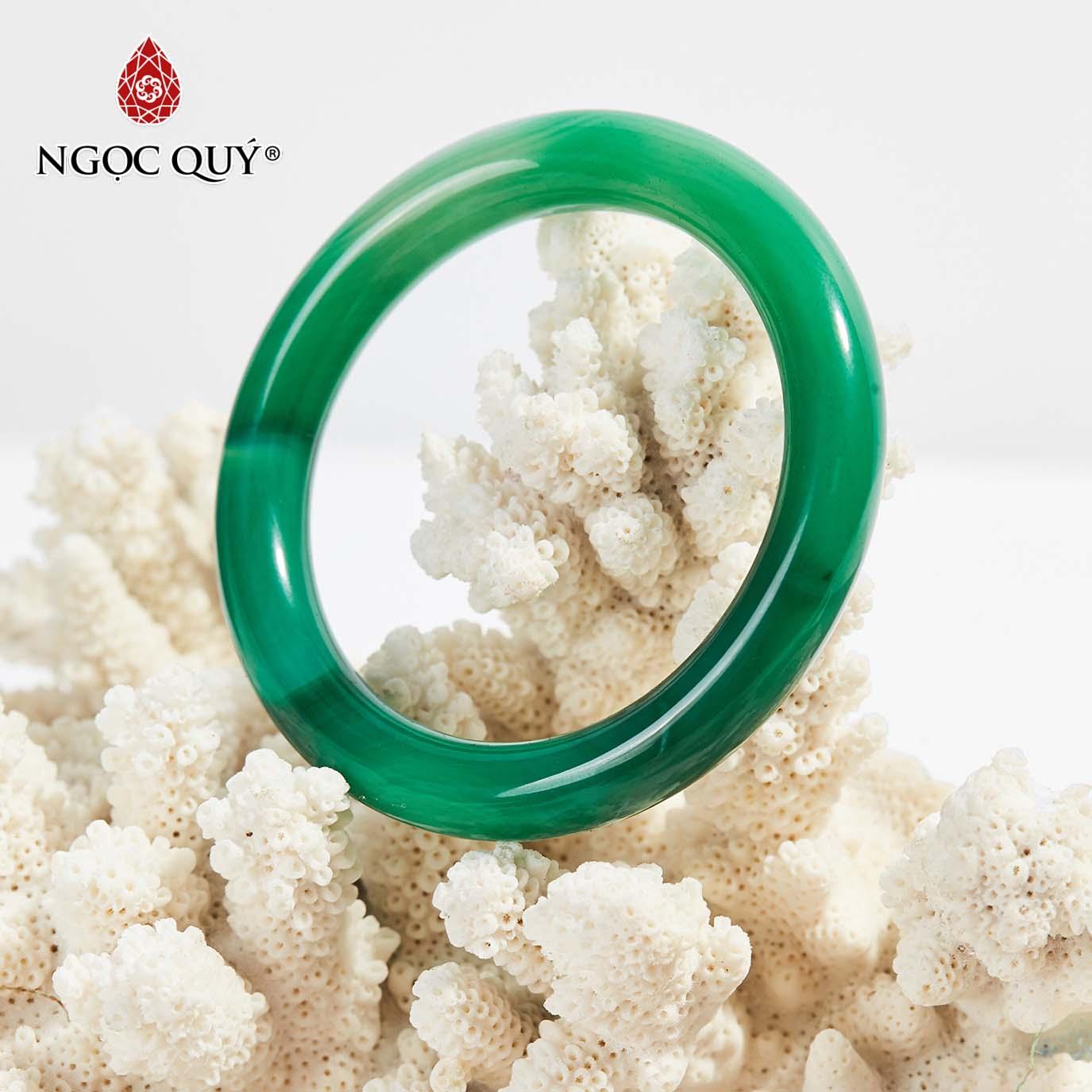 [HCM]Vòng Tay Đá Mã Não Xanh Thiên Nhiên Bản Tròn Mệnh Mộc Hỏa - Ngọc Qúy Gemstones