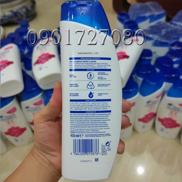 Dầu gội Head and Shoulders Smooth anh Silky (Hoa dâm bụt) - Pháp