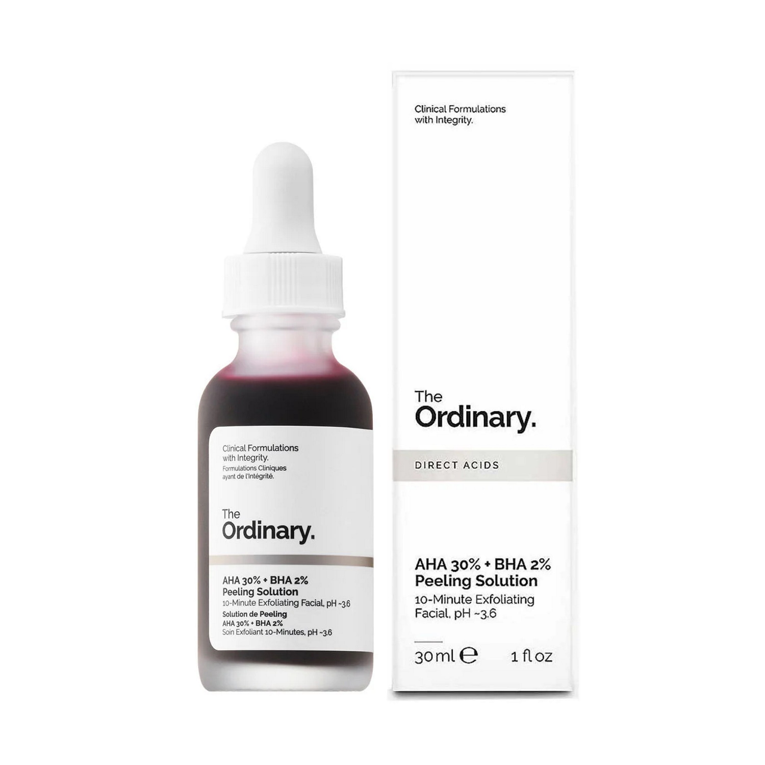 [Bill US] Tẩy da chết hoá học The Ordinary AHA 30% + BHA 2% Peeling Solution 30ml Ref102