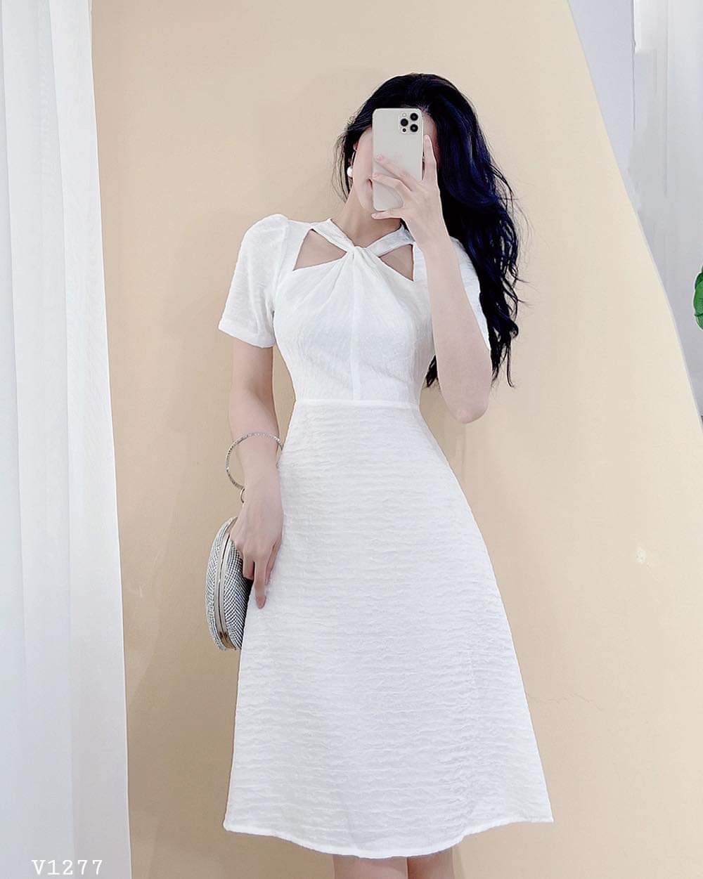 Đầm Xoắn Cổ Dáng Dài Siêu Xinh ( KÈM QUÀ TẶNG NGẪU NHIÊN)