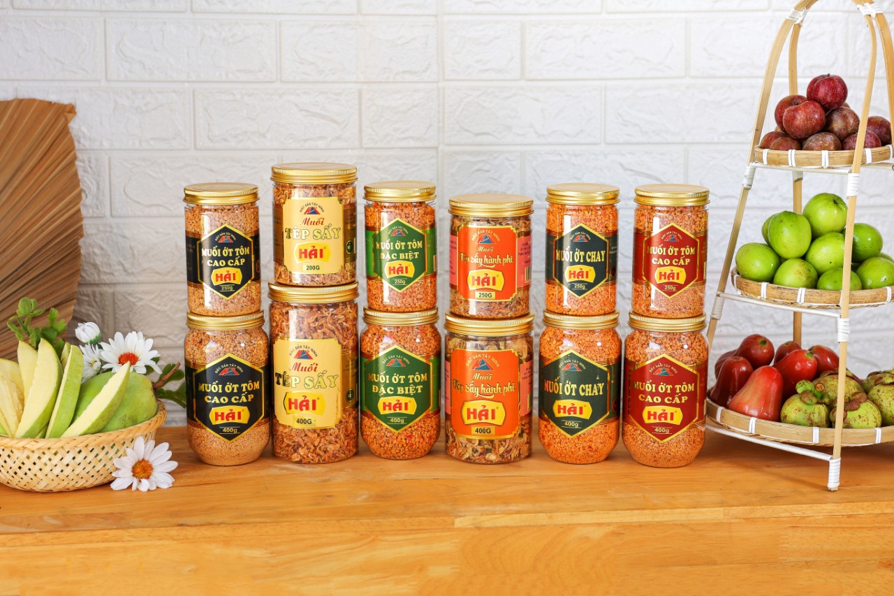 Muối tép sấy hành phi - muối Hải Tây Ninh (hũ nắp nhôm cao cấp)