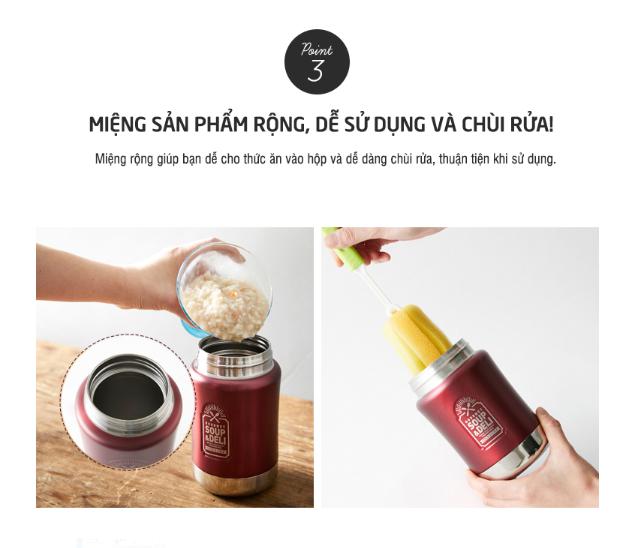 Bình giữ nhiệt/ ủ cháo Lock&Lock 500ml LHC8029