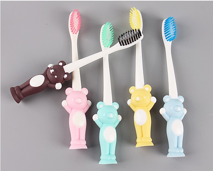 BÀN CHẢI ĐÁNH RĂNG HÌNH GẤU LÔNG CỰC MỀM CHO BÉ