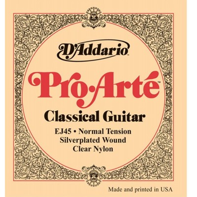 Dây guitar nylon d'addario arte normal tension ej45 - việt thương music