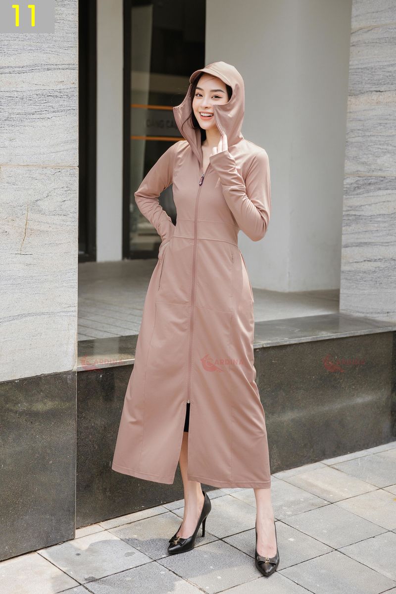 Áo dài chống nắng nữ dáng dài toàn thân chất UMI dày dặn mềm mát co giãn  thoải mái- croptop | Shopee Việt Nam