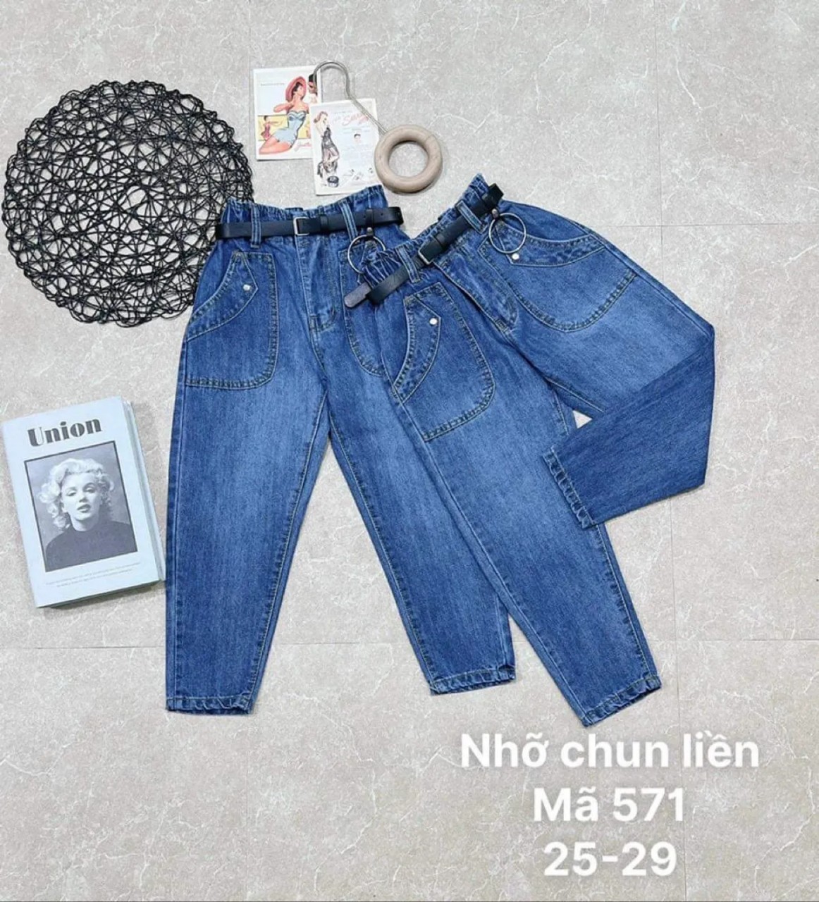 Quần bò/ quần jeans dài thu đông sang chảnh hot trend cho bé gái mặc tết đi học đi chơi size đại 30-45kg