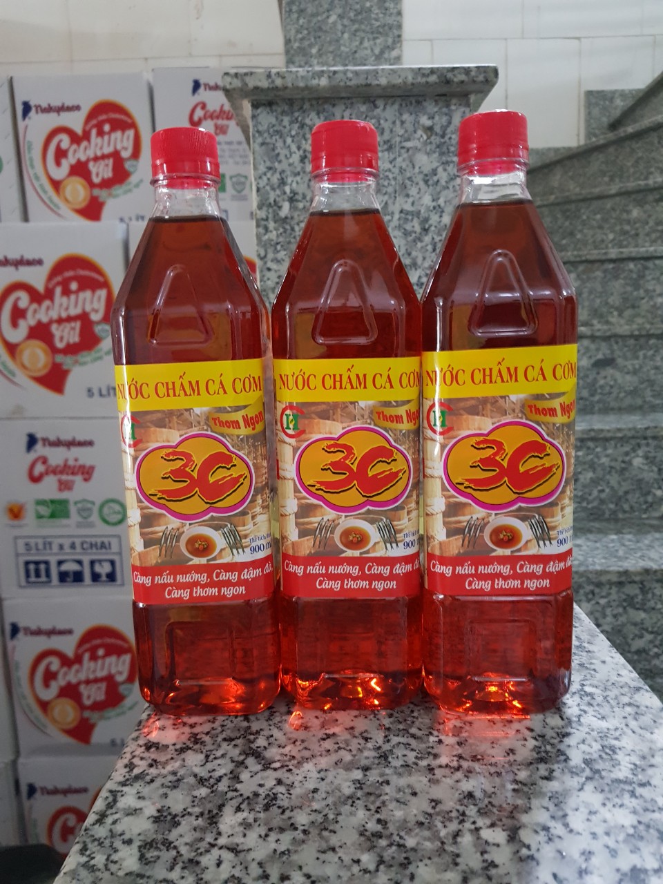 Nước chấm cá cơm 3C chai 900ml 18 Protein