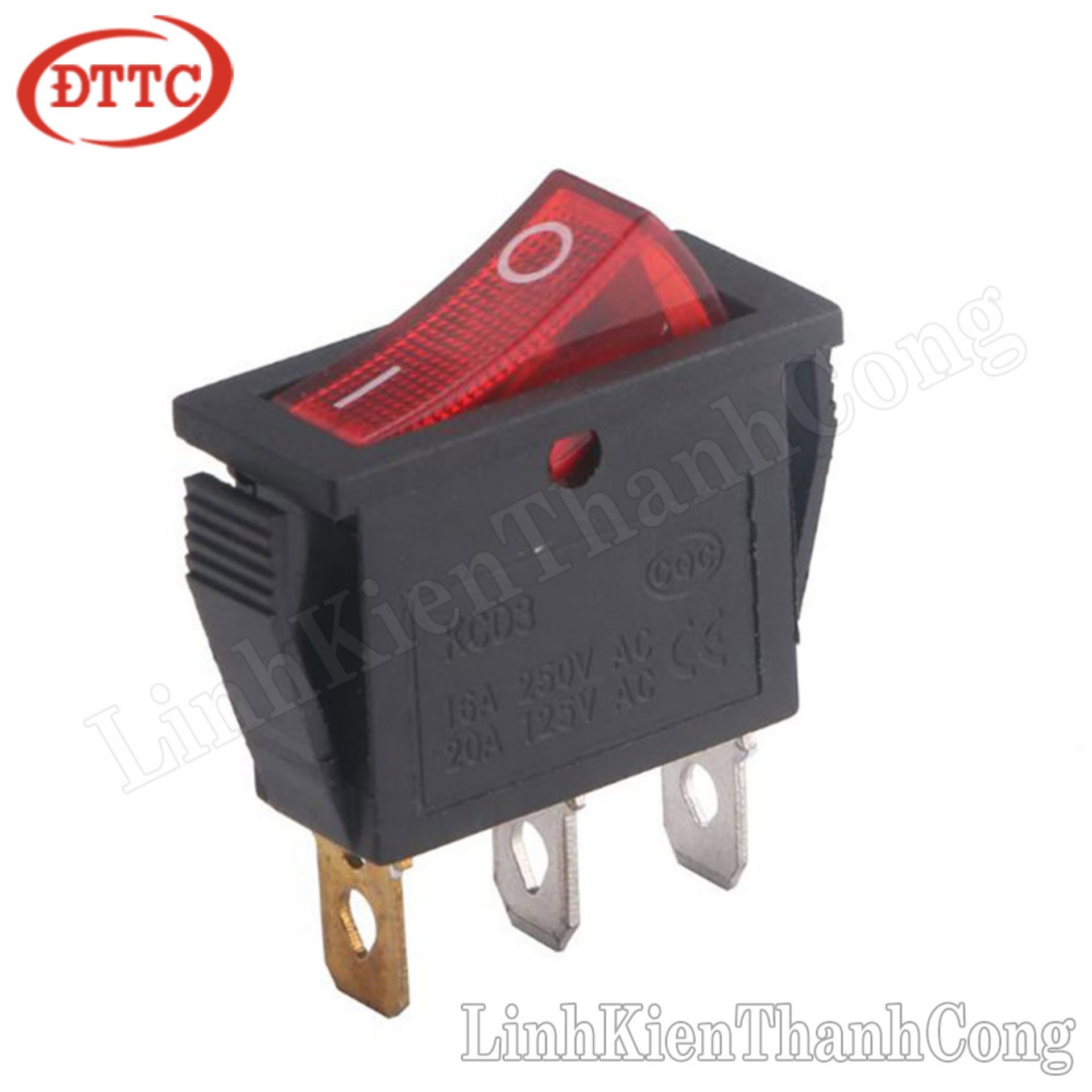 Công Tắc Bập Bênh KCD3-101N 15A 250V