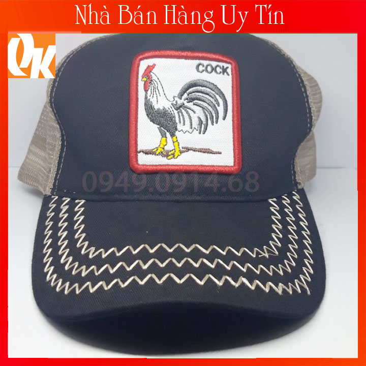Nón Kết Thiêu Hình Gà Đá