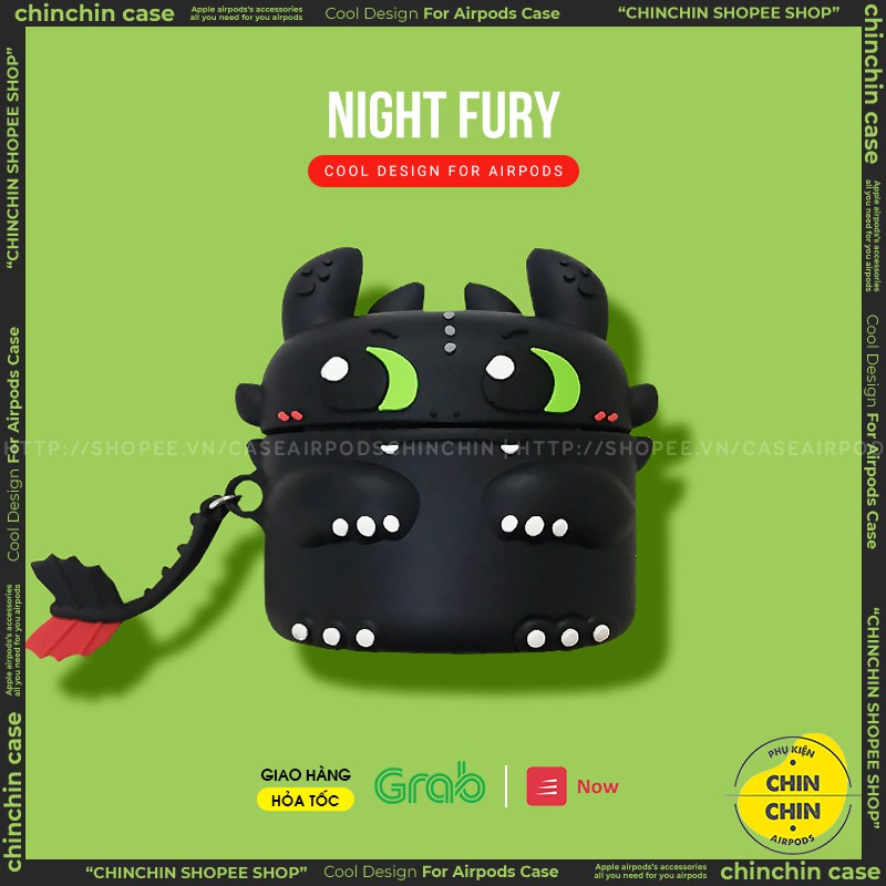 [ ᴄᴀꜱᴇ ᴀɪʀᴘᴏᴅ ] Case Airpod PRO Vỏ Bọc Airpods ( RỒNG FURY ) Cho Hộp Sạc Tai Nghe AirPods Pro Bằng Silicon Dẻo Siêu Cute