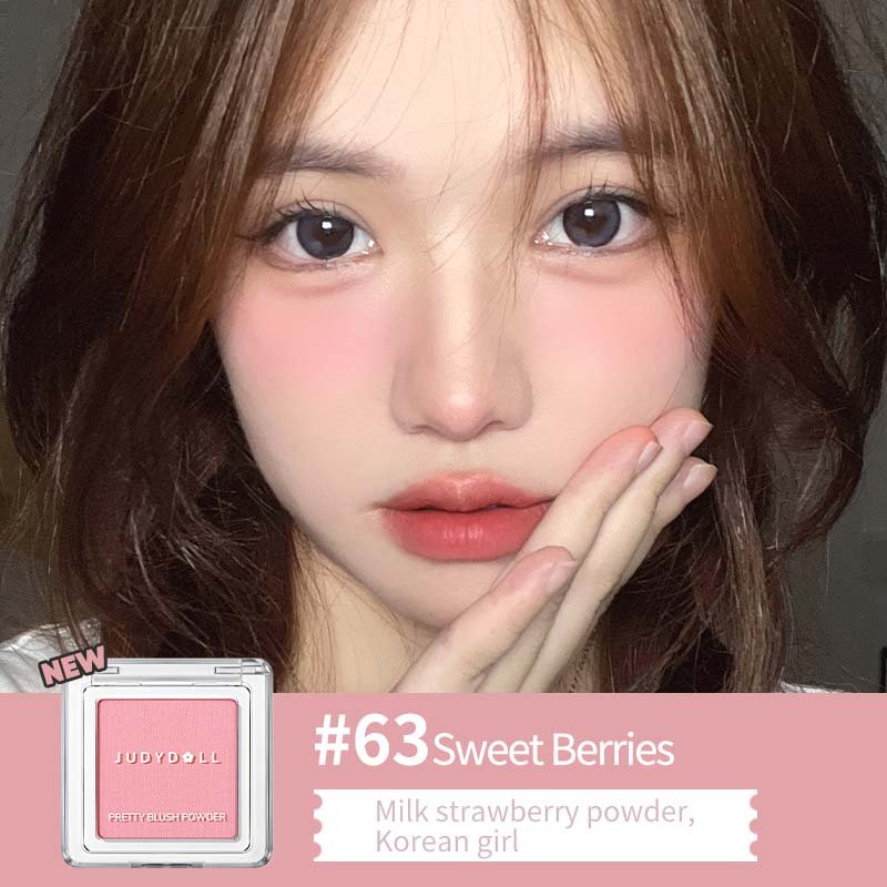 Judydoll - phấn má hồng đơn sắc judydoll pretty blush powder, tone màu tự nhiên nhũ và lì