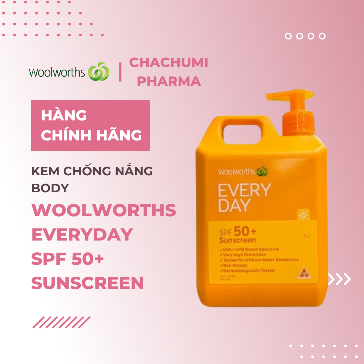 Kem Chống Nắng Body Woolworth Sunscreen Spf 50+ Everyday Lotion