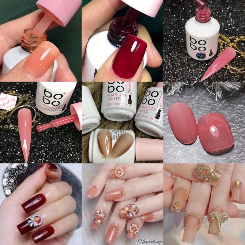 Sơn gel thạch bobo siêu đặc đẹp lẻ màu HOT Nhất