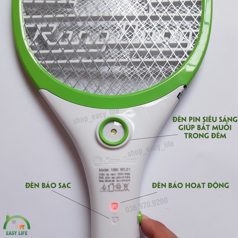 Vợt muỗi Rạng Đông, Vợt bắt muỗi ☘️Bảo hành 12 tháng🍀