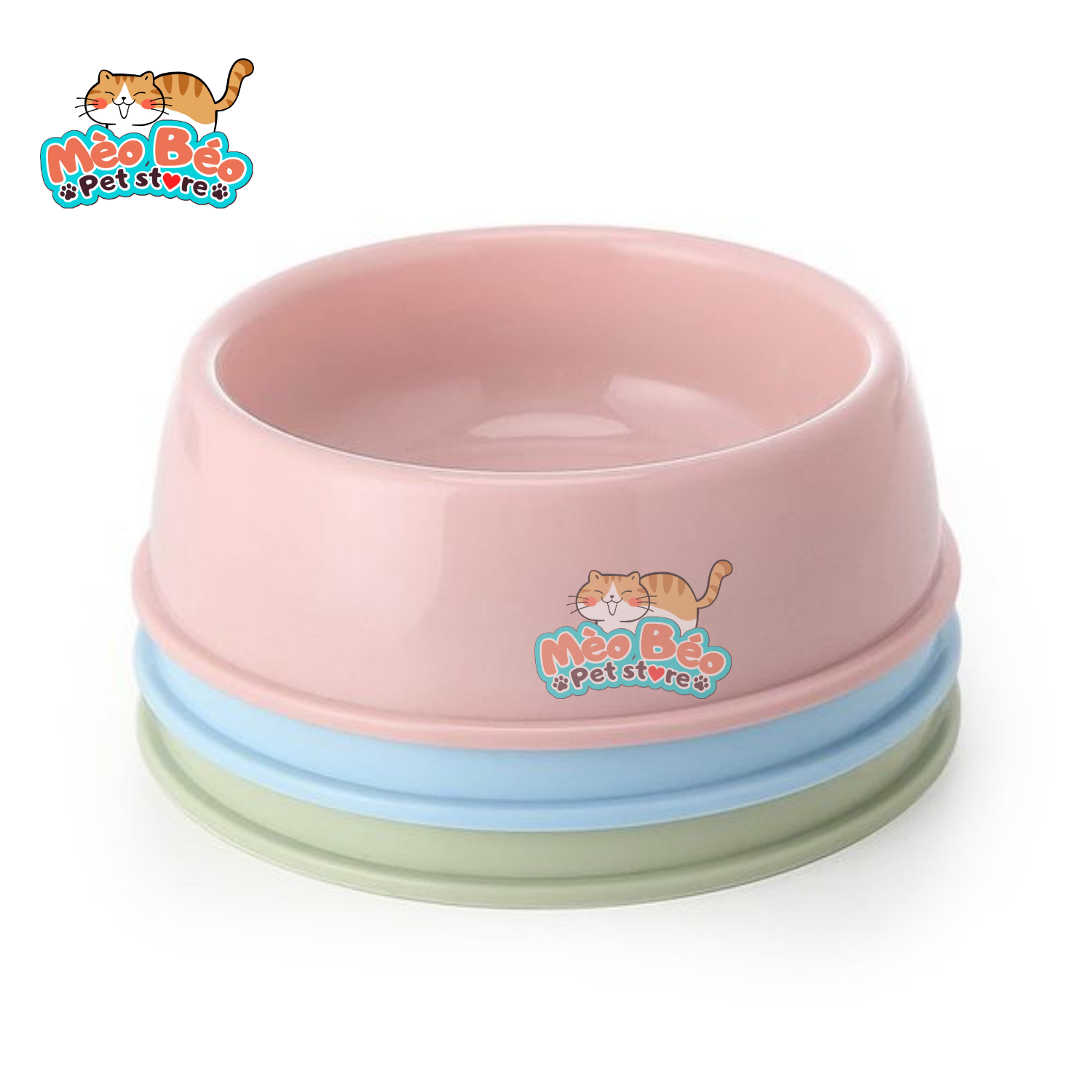 Bát ăn nhựa đơn cho thú cưng - 3 size