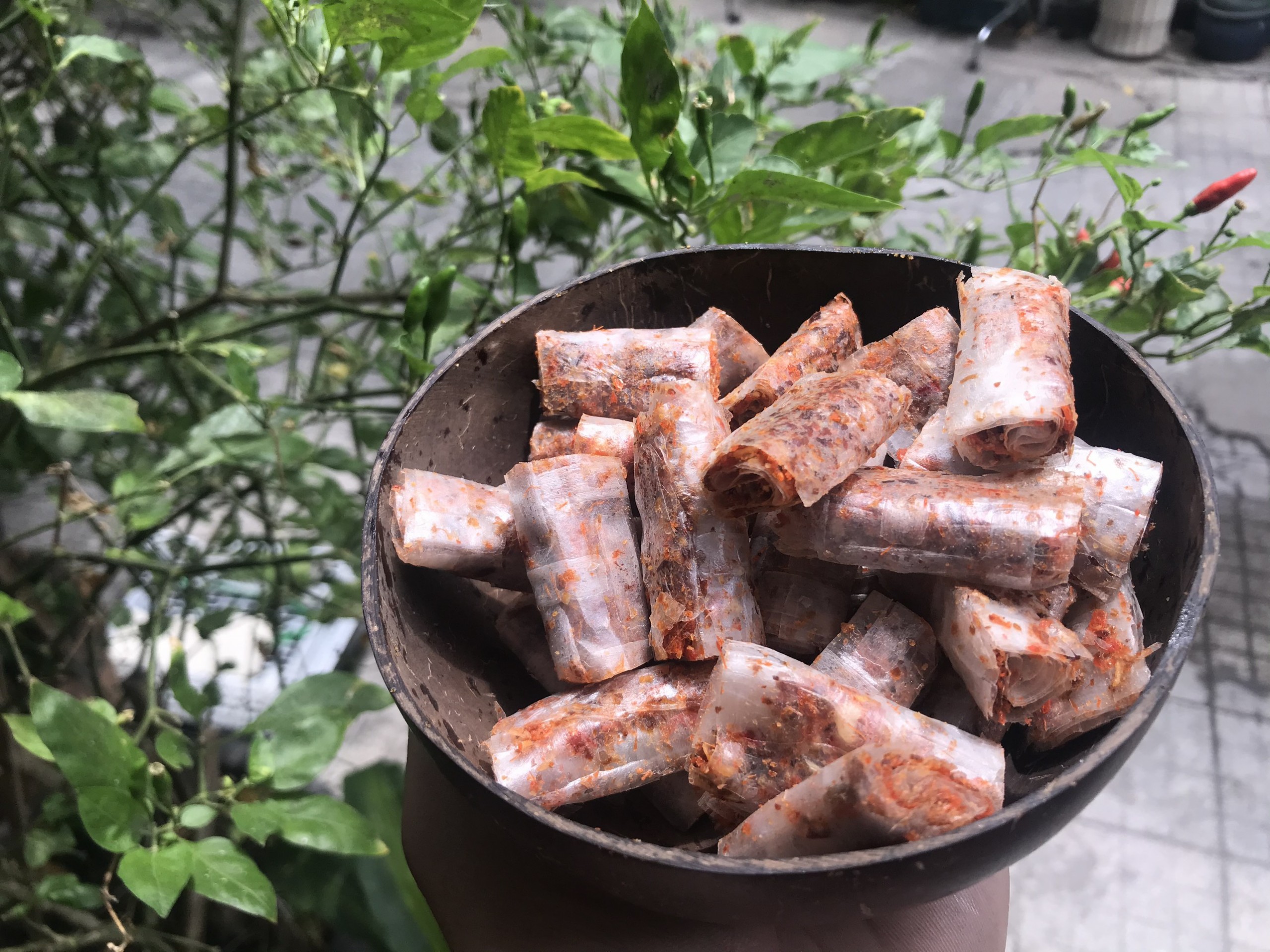 100gr Bánh tráng cuộn thập cẩm Long An