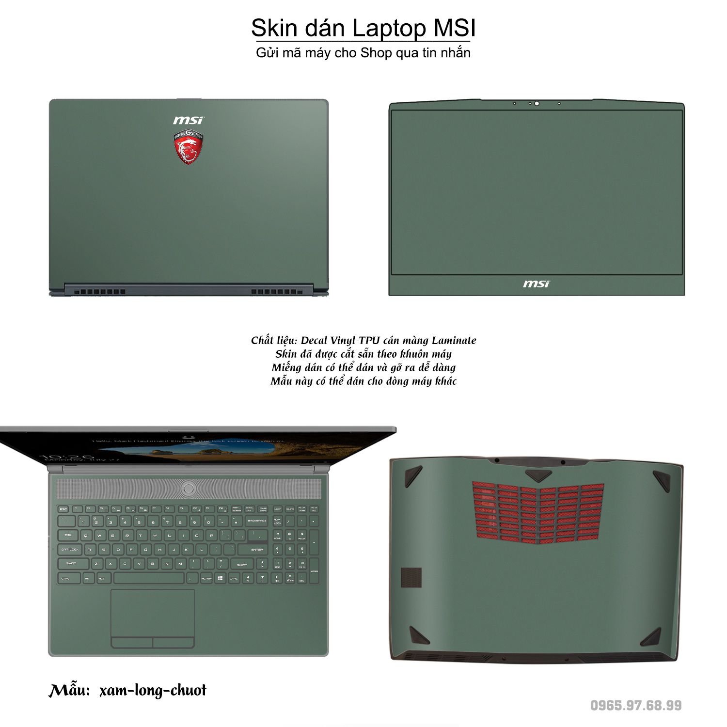 Decal Skin dán Laptop MSI mẫu Aluminum Chrome xám lông chuột (inbox mã máy cho shop)