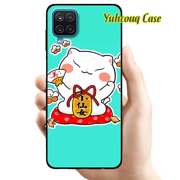 Ốp lưng dành cho samsung galaxy a12 - mèo may mắn 5