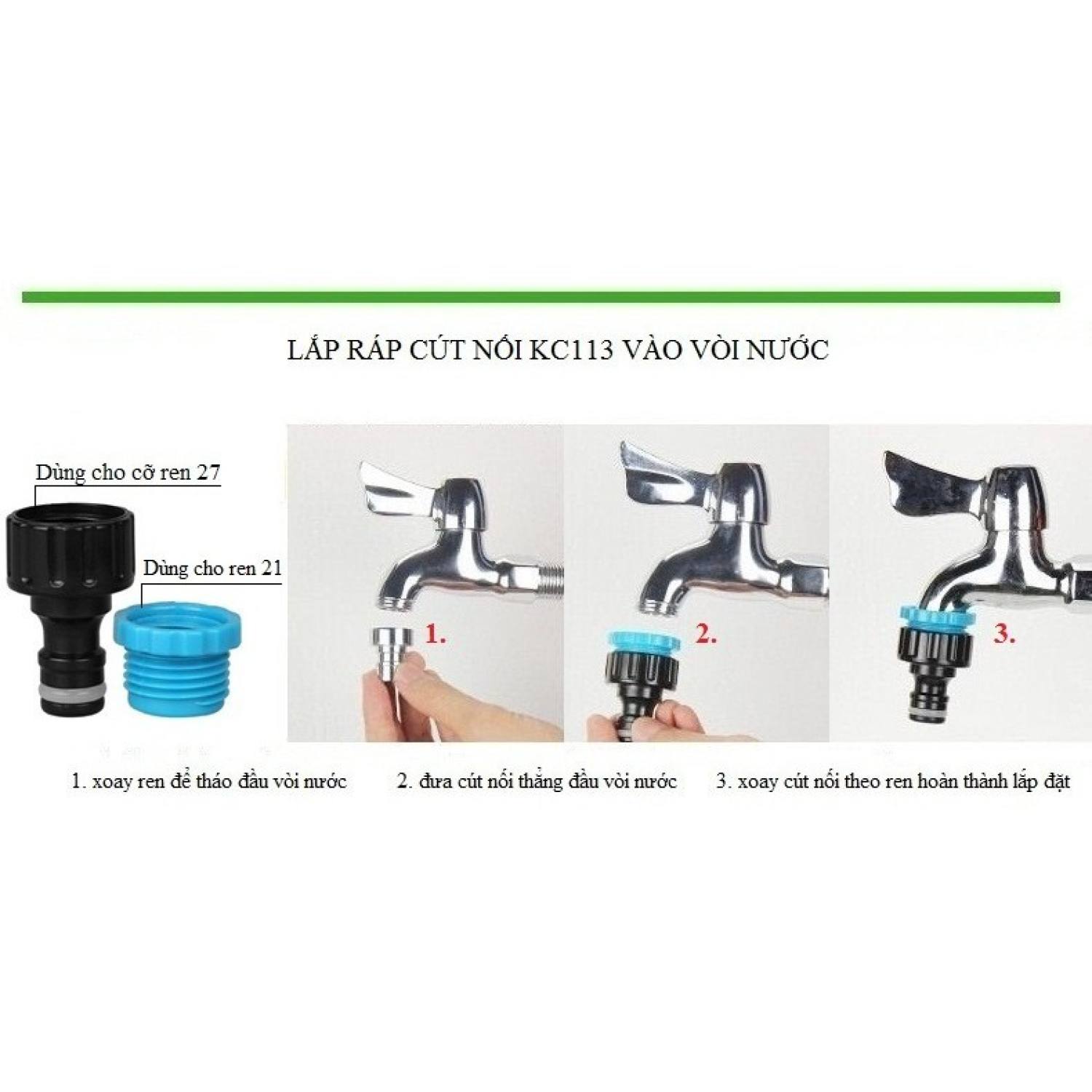Vòi Xịt Rửa Thông Minh Giãn Nở Tối Đa 30M