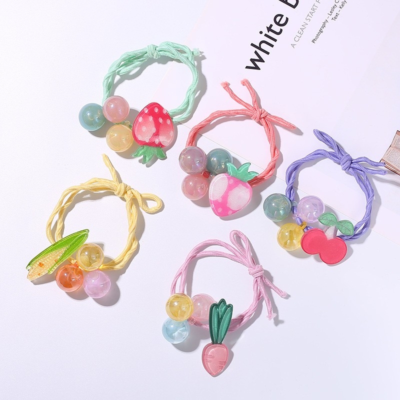 CỘT TÓC HOA QUẢ CUTE CHO BÉ