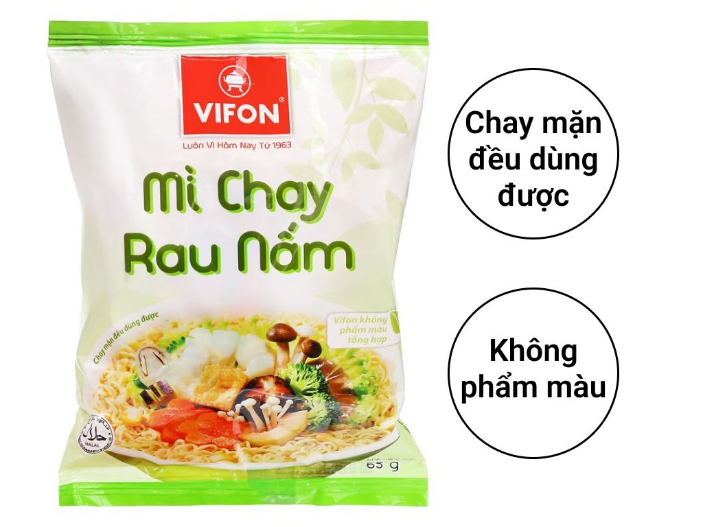 THÙNG 30 GÓI MÌ CHAY RAU NẤM VIFON
