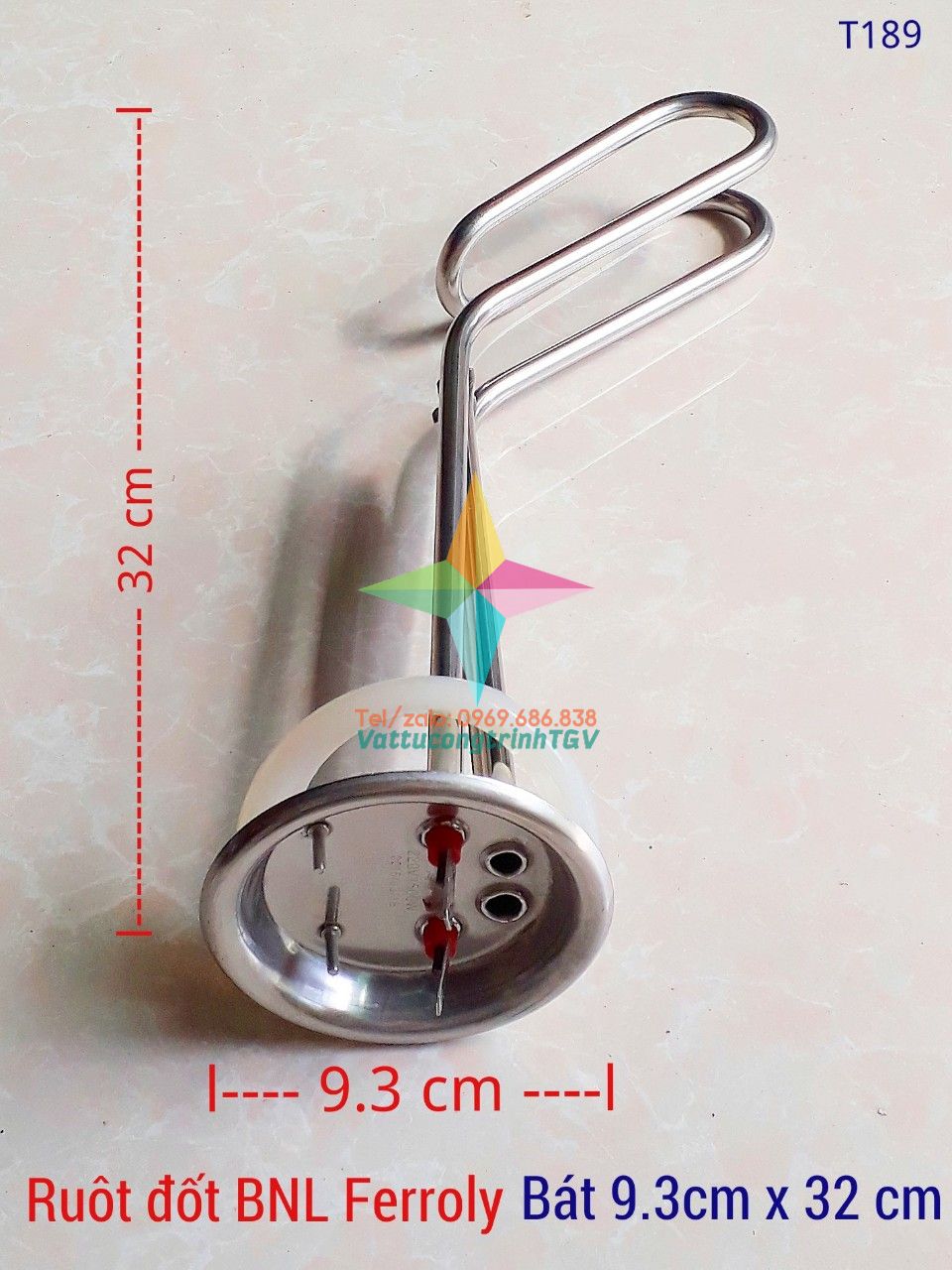 Ruột đốt cong Bình Nóng Lạnh FERROLI bát 9,3cm x 32cm