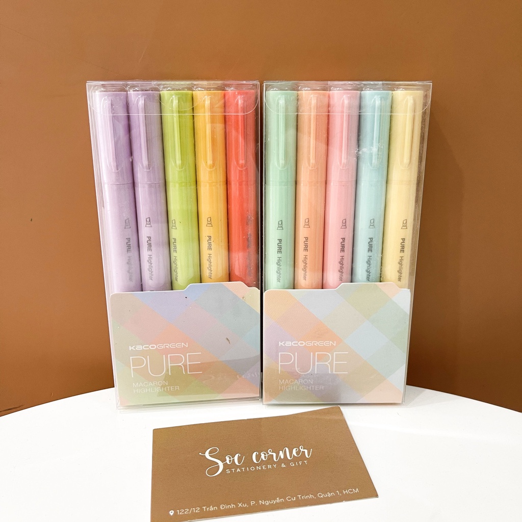 [HCM]Set Macaron Highlighter Kaco Pure 5 cây