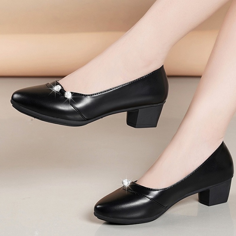Giày cao gót nữ - giày cao gót nữ đế vuông cao 3cm - GIÀY CAO GÓT DA MỀM - ÊM CHÂN - Hàng VNXK giá rẻ
