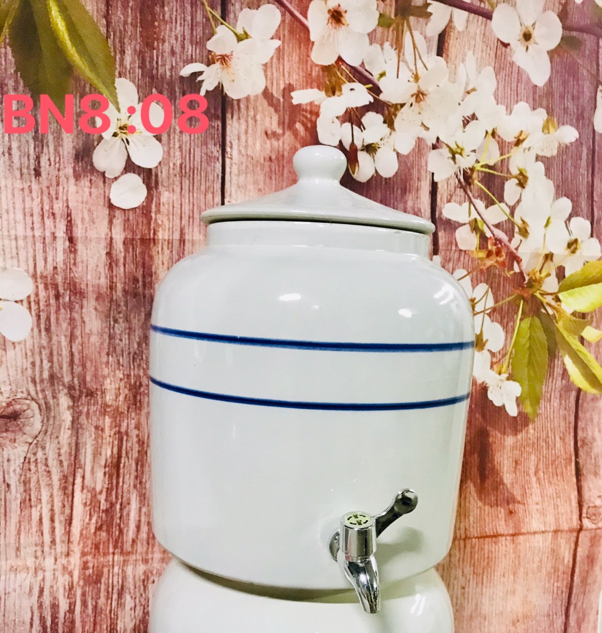 Bình nước sứ Bát Tràng 08 lít
