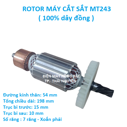 Rotor máy cắt sắt maktec MT243 hàng dây đồng