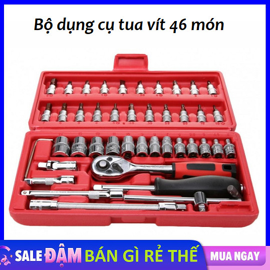 Bộ dụng cụ mở bu lông ốc vít, bộ dụng cụ sửa chữa ô tô xe máy, bộ dụng cụ đa năng 40 chi tiết [LOẠI TỐT - VẶN THOẢI MÁI KHÔNG TRƠN]
