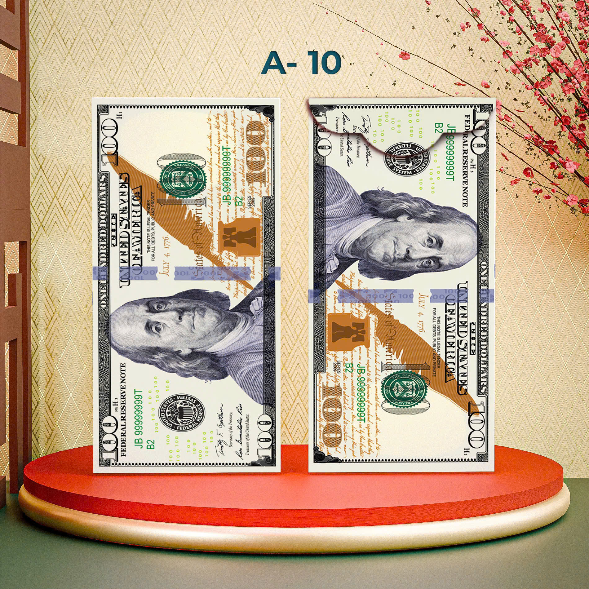 [HCM] 100 bao lì xì 2 Đô, 100 usd - giấy C150, bao lì xì tết