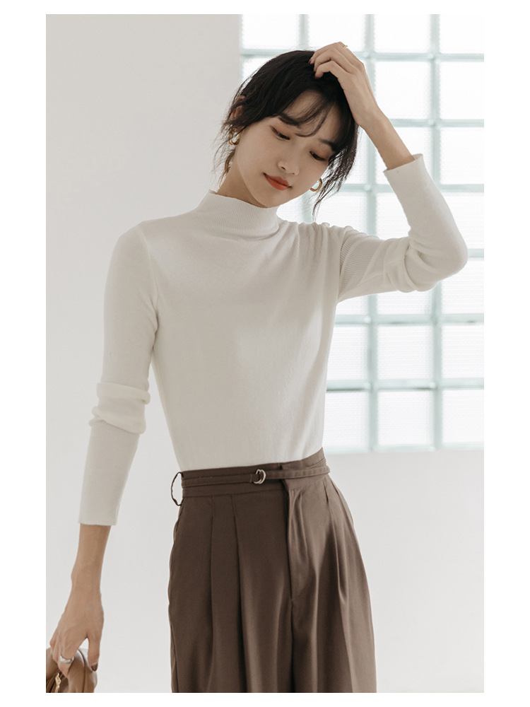 MS383 Áo len tăm nữ cổ 3 phân siêu mềm