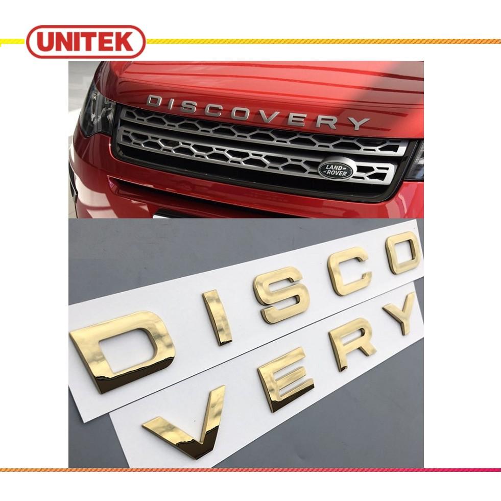 Tem logo chữ nổi DISCOVERY trang trí xe (MÀU VÀNG)