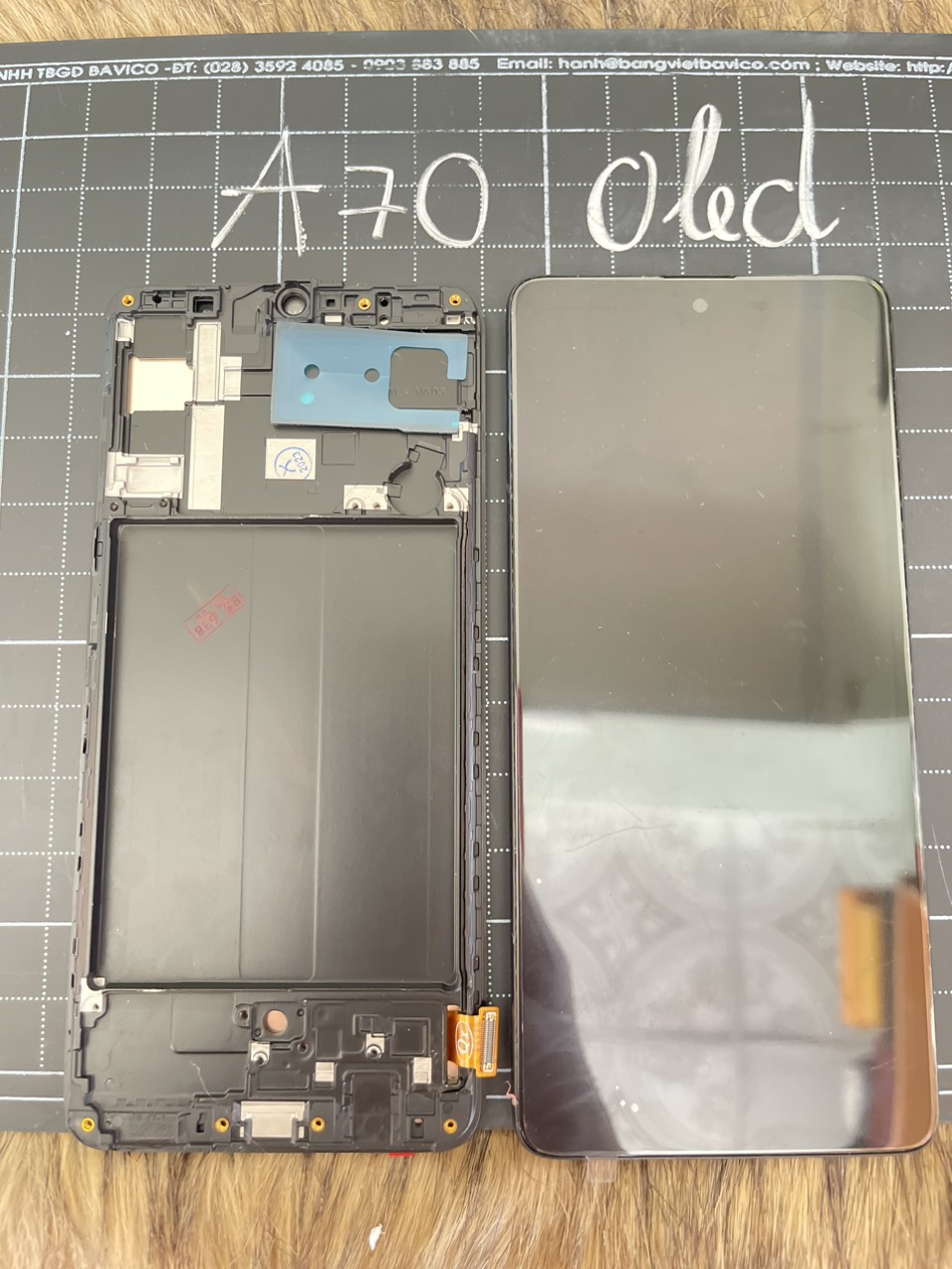 Bộ màn hình thay thế sam sung A70 Oled phôi nhỏ
