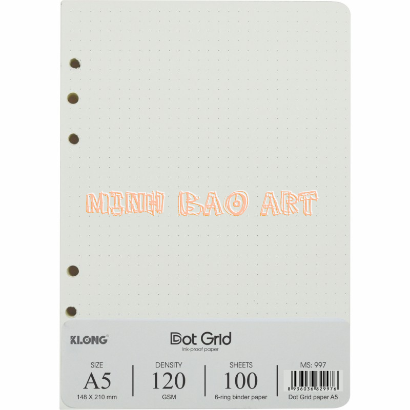 Ruột sổ còng klong dot grid a5 - 100 tờ; ms: 997