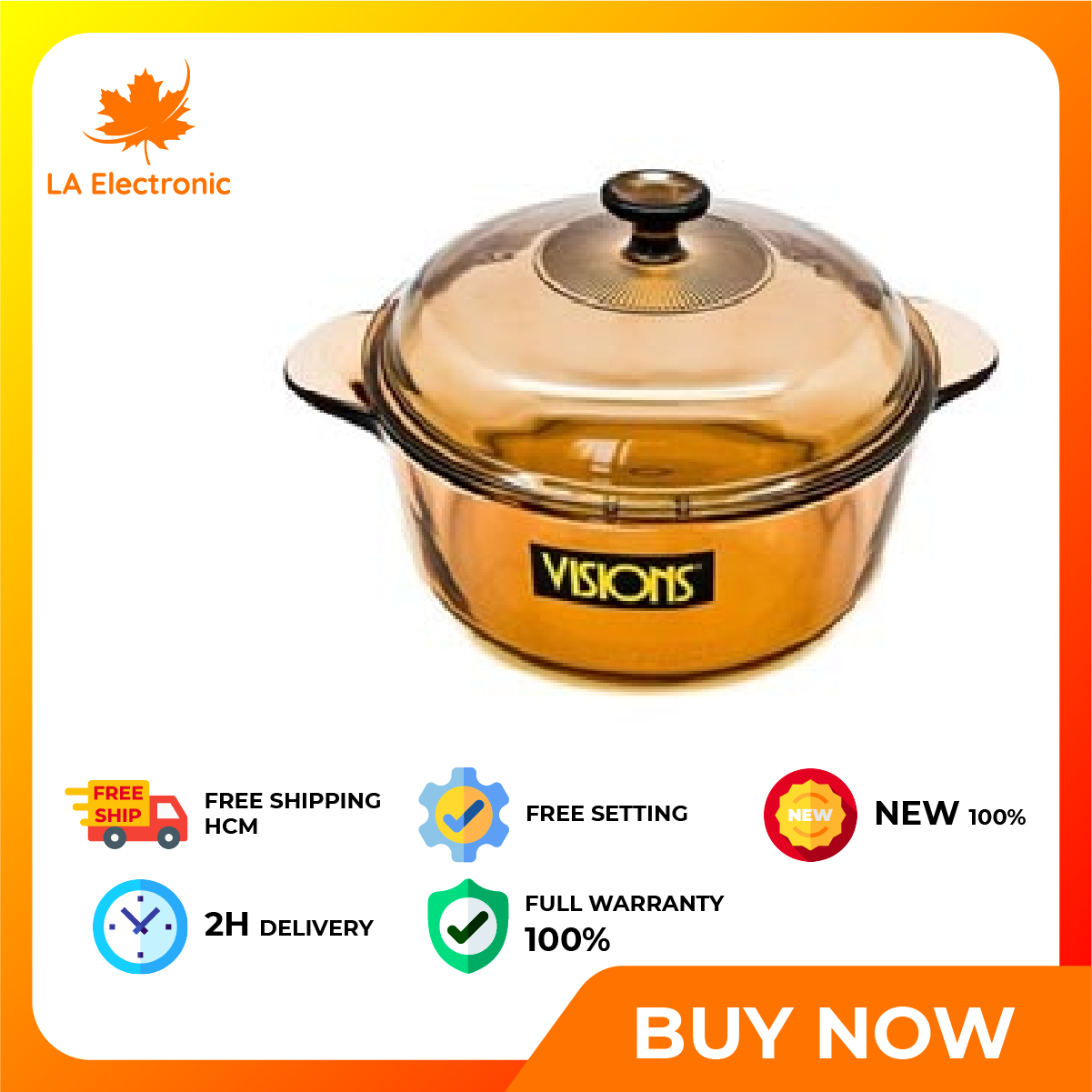 Nồi thủy tinh visions vs-3.2/cl1 - miễn phí vận chuyển hcm