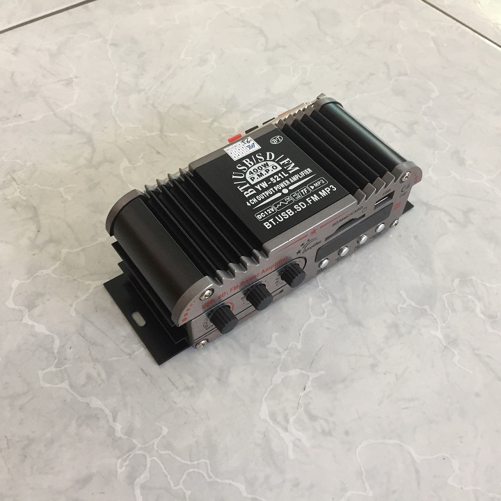 Amply cho xe ô tô có chức năng BLUETOOTH dùng điện 12V