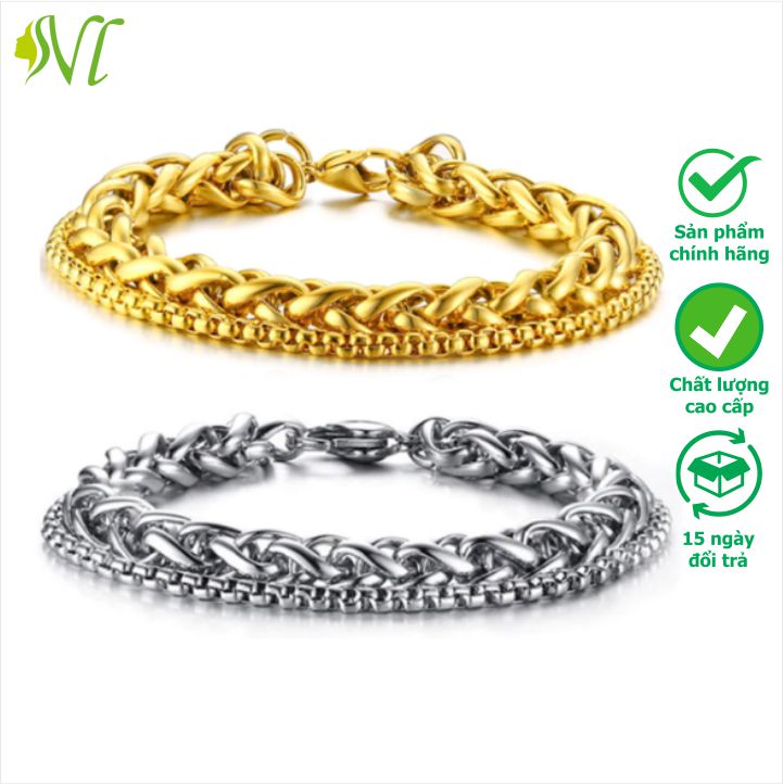 Lắc tay mạ vàng nam 24k bông dừa bán chạy lắc tay titan mạ vàng vòng tay mạ vàng xài nước tốt Người Đẹp Vì Lụa